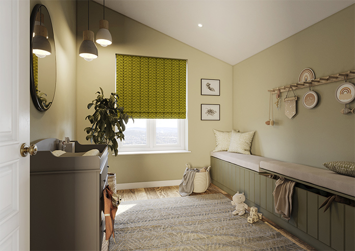Orla Kiely Linear Stem, Olive & Black - Twist&Fit Roman Blind - Image 7